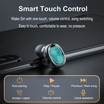 Fones de ouvido Bluetooth Para Hua Wei Xiao Mi Fones de ouvido sem Fio TWS Com a cobrança de Caso Microfone Tamanho Mini Jogos Airpods