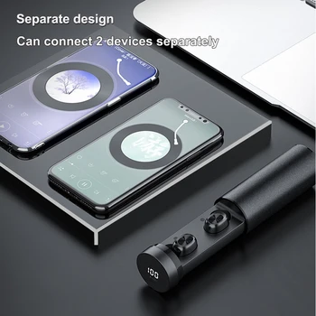 Fones de ouvido Bluetooth Para Hua Wei Xiao Mi Fones de ouvido sem Fio TWS Com a cobrança de Caso Microfone Tamanho Mini Jogos Airpods