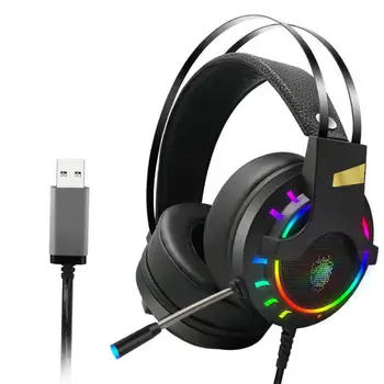 Fones de ouvido com fio Com Microfone Fones de ouvido para Jogos de Luz Para Um Telefone Móvel com Graves Profundos Auriculares Con Cabo Para o PS4,PC Novo Xbox