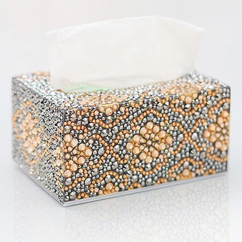 Forma especial de Diamante Pintura DIY feito a mão da Caixa de Armazenamento de desenhos animados Caixa de Tecido de Diamante Rolo de Tecido Caixa de Jóias de Armazenamento de Presente