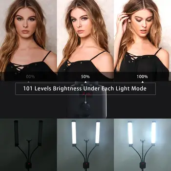 Fosoto Fotográfica, Iluminação 54W 3000-6000K Vídeo de Led de Luz de lâmpada Com 2,2 m do Suporte de Tripé Para Câmera de Telefone de Maquiagem do Youtube