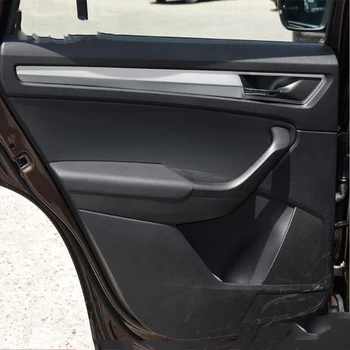 Frete grátis Para Skoda Kodiaq 2017 4PCS ABS Cromado Carro pega Interior da Porta Frame Guarnição Tampa de Moldagem, Estilo Carro Acessórios