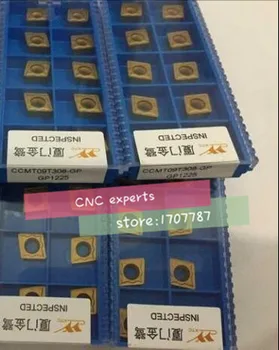 Frete grátis de pastilhas de metal duro CCMT09T304-GP/CCMT09T308-GP GP1225 Adequado para SCLCR Série de Torneamento Externo de frente para ferramentas de Torno