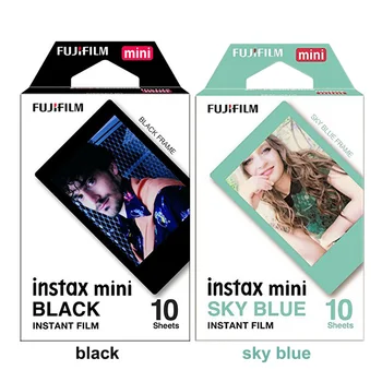 Fujifilm Instax Mini-Filme Azul e Preto 20 Folhas para Mini Câmera Fuji 9 8 7 25 50 90 70 Compartilhar Smartphone Impressora SP-1 SP-2