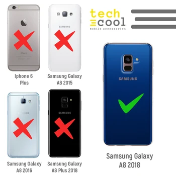 FunnyTech®Stand case para Samsung Galaxy A8 2018 L Fundo de Silicone Minecraft