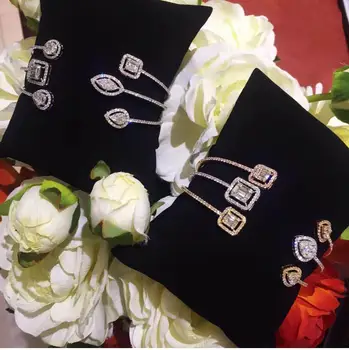 GODKI Moda de Luxo de 3 IN1 Empilhável Bangle Cuff Para as Mulheres de Casamento zircônia Cúbica de Cristal CZ Dubai Bracelete da Jóia do Partido