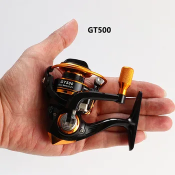 GT500 5.2:1 Mini molinete Gelo ao ar livre de Pesca de Mar de Rocha Jangada de Pesca Rod da Engrenagem do Metal para o Spool de Combater a Carpa Crucian Baixo Bobinas