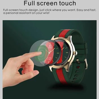 Geléia Pente E6 Rodada Completa Touch Smart Watch Homens Esporte Mulheres Smartwatch IP68 Impermeável Monitor de frequência Cardíaca previsão do Tempo