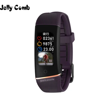 Geléia Pente Homens Esporte Smart Pulseira de Fitness, Pista de Monitor de frequência Cardíaca Banda Inteligente IP67 Impermeável Smartband Mulheres Relógio para iOS