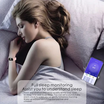 Geléia Pente Homens Esporte Smart Pulseira de Fitness, Pista de Monitor de frequência Cardíaca Banda Inteligente IP67 Impermeável Smartband Mulheres Relógio para iOS