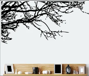 Grande Preto videira Flor de DIY Ramo da Árvore de Adesivo de Parede Para Quartos dos Miúdos Adesivos de Parede Quarto Decoração de Casa, Decoração de papel de Parede