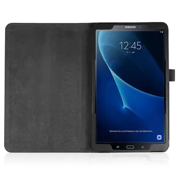 Guia A6 10.1 polegadas 2016 Tablet SM-T580 T585 T587 Caso de Couro do PLUTÔNIO Tampa do Suporte de Auto Sleep/Wake para Samsung Galaxy Tab de Um A6 10.1 Caso