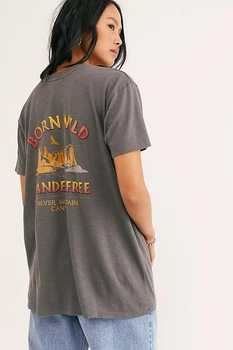 Gypsylady Vintage t-shirt das mulheres harajuku camisa gráfico t-shirts de manga curta vintage preto casual de verão tops gótico nova t-shirt