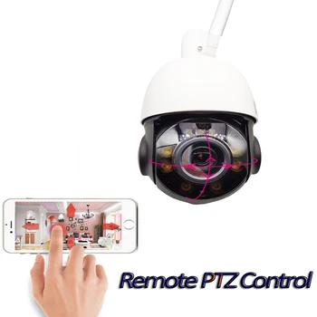 H. 265 5MP, Zoom Óptico 30x Humanos Auto controle de POE Rede de Wifi do IP de PTZ Câmera, Onvif, Ranhura Cartão TF, sem Fio do CCTV Câmera de Vídeo