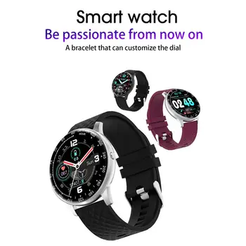 H30 Smart Watch Homens Mulheres Total da Tela de Toque de Fitness Tracker Pressão Arterial Inteligente Relógio Smartwatch para Xiaomi Iphone Huawei
