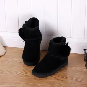 HABUCKN Australiano senhoras clássico genuíno quente botas de neve de inverno botas femininas de couro de alta qualidade botas de senhoras nuas botas