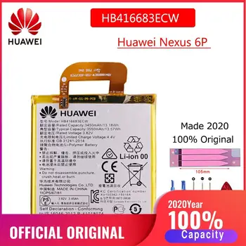 HB416683ECW Novo Original Hua wei Bateria do Telefone Para Huawei Nexus 6P H1511 H1512 3450mah Substituição de Baterias Bateria batary