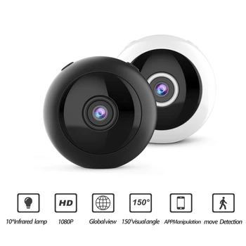 HD1080P Mini Câmera IP WIFI W8 Wireless da Segurança Home de Visão Noturna de Detectar o Movimento de Mini Câmera de Vídeo Loop Gravador Micro Câmera