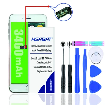 HSABAT de Alta Capacidade para Uso de Bateria para iPhone 5, o iphone 5S 5 6 6 7 ferramentas gratuitas+Adesivo