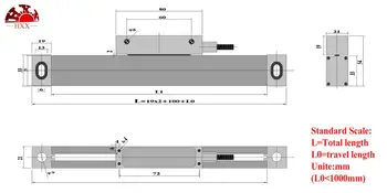 HXX Fábrica 2Axis Leitura Digital DRO Com os Utilizados Para Moagem de Tornos máquinas-Ferramentas Agradável Resolução 5u 50-1000mm Escalas Lineares
