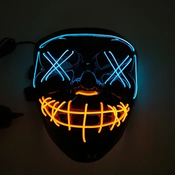 Halloween LED Máscara de Purga Máscaras Eleição Rímel Traje DJ Festa Luz Até Máscaras que Brilham No Escuro