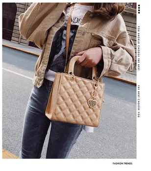 High-end saco de mulheres 2020 nova versão coreana da tendência de moda rombo cadeia de personalidade ombro da diagonal do quadrado pequeno saco