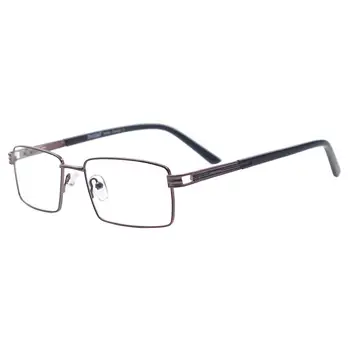 Homens Clássicos Óculos de Metal do Retângulo Óculos com Mola Dobradiça Para Miopia Leitura Prescrição de Lentes Multifocais