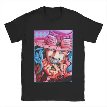 Homens Mestre Do Spin T-Shirt Jojos Bizarre Adventure Anime Jjba Mangá Roupas Engraçado Crewneck Camiseta Tamanho Plus T-Shirts