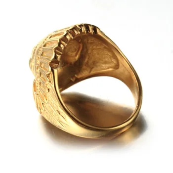 Homens de Aço Inoxidável, Anéis de Moda de Ouro Titânio Anéis de Aço
