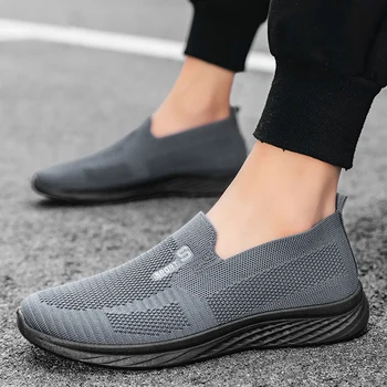 Homens de cordões de sapatos de desporto de malha respirável, masculina casual sapatos exterior de jogging sapatos leves Zapatillas Hombre sapatos de homem