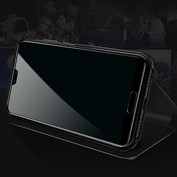 Huawei Honor 7C AUM L41 Caso Inteligentes Chapeamento Flip Espelho de Caso Para o Huawei Honor 7C Pro LND L29 Capa de Couro Honor7C Telefone Sacos