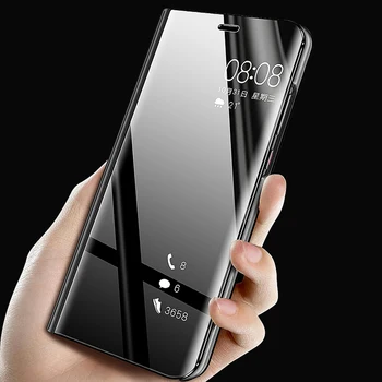 Huawei Honor 7C AUM L41 Caso Inteligentes Chapeamento Flip Espelho de Caso Para o Huawei Honor 7C Pro LND L29 Capa de Couro Honor7C Telefone Sacos