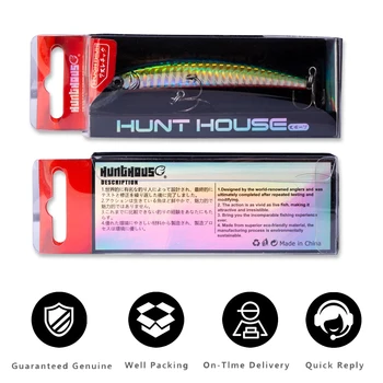 Hunthouse crystal minnow isca flutuante swimbait 90mm rígido pesca isca para a pesca do robalo artificial leurre pescar isca lw133