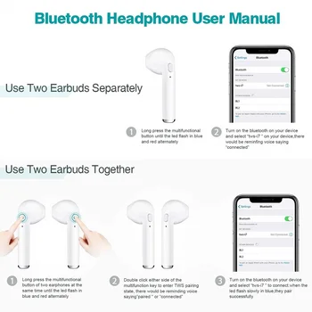 I7s TWS Bluetooth sem Fio do Fone de ouvido para ASUS ZenFone Max M2 (ZB633KL, ZB632KL) Música Earbud Caixa de Carregamento