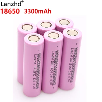 INR18650 30A descarga Li íon 18650 33E baterias Recarregáveis de íon de lítio de 3,7 v baterias de lítio 18650 bateria de 3300mAh E cigarro