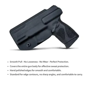 IWB Kydex Estojo de Arma Ajuste Personalizado: Touro G2C 9mm & Millennium PT111 G2 / PT140 Pistola Dentro da Faixa Escondida Levar Estojo