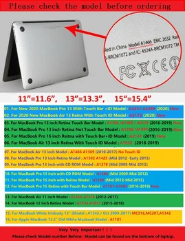 Impermeável, Luva de Saco para 2020 Novo 11 13 15 16 polgadas Apple Macbook Air Pro Retina de Toque Bar A2141 A1990 A2179 A1466 A1502