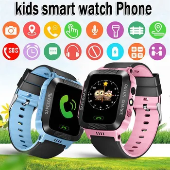 Impermeável crianças, Crianças Smartwatch russo inglês Eletrônica Inteligente Assista Q528 com GPS SOS Para Crianças Meninos Meninas rapazes raparigas relógio de Pulso