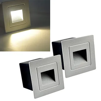 Impermeável para Baixo Footlight LED da Escada de Luz Etapa de Luz 1W 85-265V Embutidas em Parede de Luz Interior/ Exterior Escada Passo Luzes