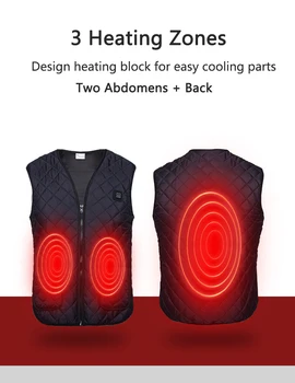 Inverno Elétrica caloroso da Veste Jaqueta Casaco Tops USB Aquecer a Almofada de Aquecimento do Corpo mais Quente de Controle Bluetooth Térmica Colete de Caça