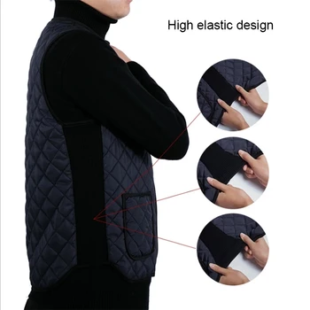 Inverno Elétrica caloroso da Veste Jaqueta Casaco Tops USB Aquecer a Almofada de Aquecimento do Corpo mais Quente de Controle Bluetooth Térmica Colete de Caça