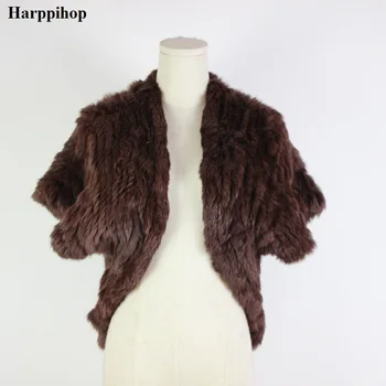 Inverno Mulheres Reais Rabbit Fur Xaile jaqueta com guaxinim casaco de pele de borla senhora elegante moda casual pele poncho outerwear