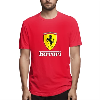 Itália Ferrari Emblema Logotipo 3D Impresso T-Shirt Homens Mulheres Moda Casual T-Shirt de Verão Tops de Manga Curta Tamanho Grande Streetwear