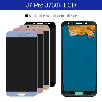 J730 LCD Para Samsung Galaxy J7 Pro 2017 J730 J730F Tela LCD Touch screen Digitalizador Assembly J730F J730GM J730G LCDs de 5,5 polegadas