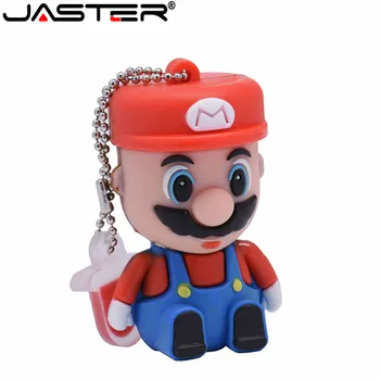 JASTER Super Mario Flash Drive USB pen drive de desenhos animados pendrive 4GB/16GB/32GB/64GB de memória stick disco de u presente da moda frete grátis