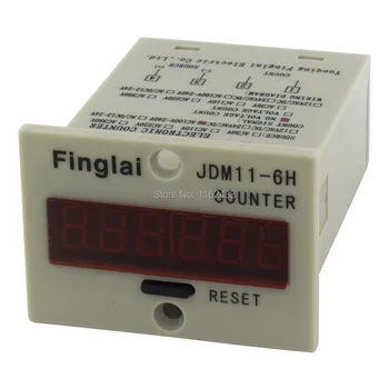 JDM11-6H 4 de contato do pino do sinal de entrada digital eletrônico relé contador JDM11 de produção contador de AC 110V 220V 380V 36V DC 12V 24V