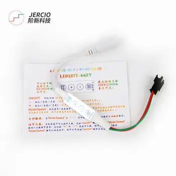 JERCIO 1pcs DC5-24V XT-4key WS2811 WS2812b SK6812 UCS16703 TM1814 mágico tira de led controlador