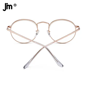 JM Rodada Luz Azul Bloqueio de Óculos de Leitura Homens Mulheres Mola da Dobradiça do Quadro do Metal Vintage Lupa de Dioptria Presbiopia