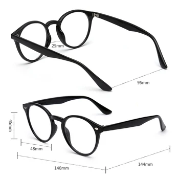 JM Vintage Rodada Óculos de Leitura Mulheres Homens Lupa com Presbiopia Dioptria