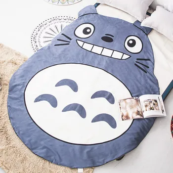 Japonês 3D cinza Totoro Anime Um Pedaço de Verão Irregular Fina Colcha de Ar condicionado Cobertor Filhos de Alta qualidade de produtos têxteis para o lar